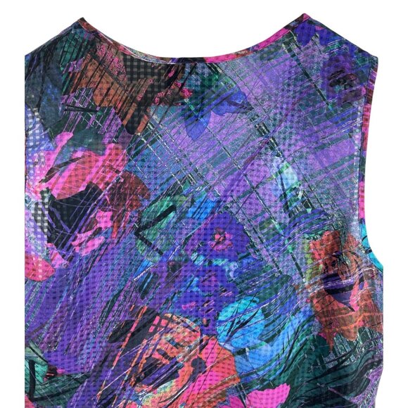 Lane Bryant Womens Sleeveless Ruffle Floral Top Size 16 Multicolor Polyester - Picture 5 of 7